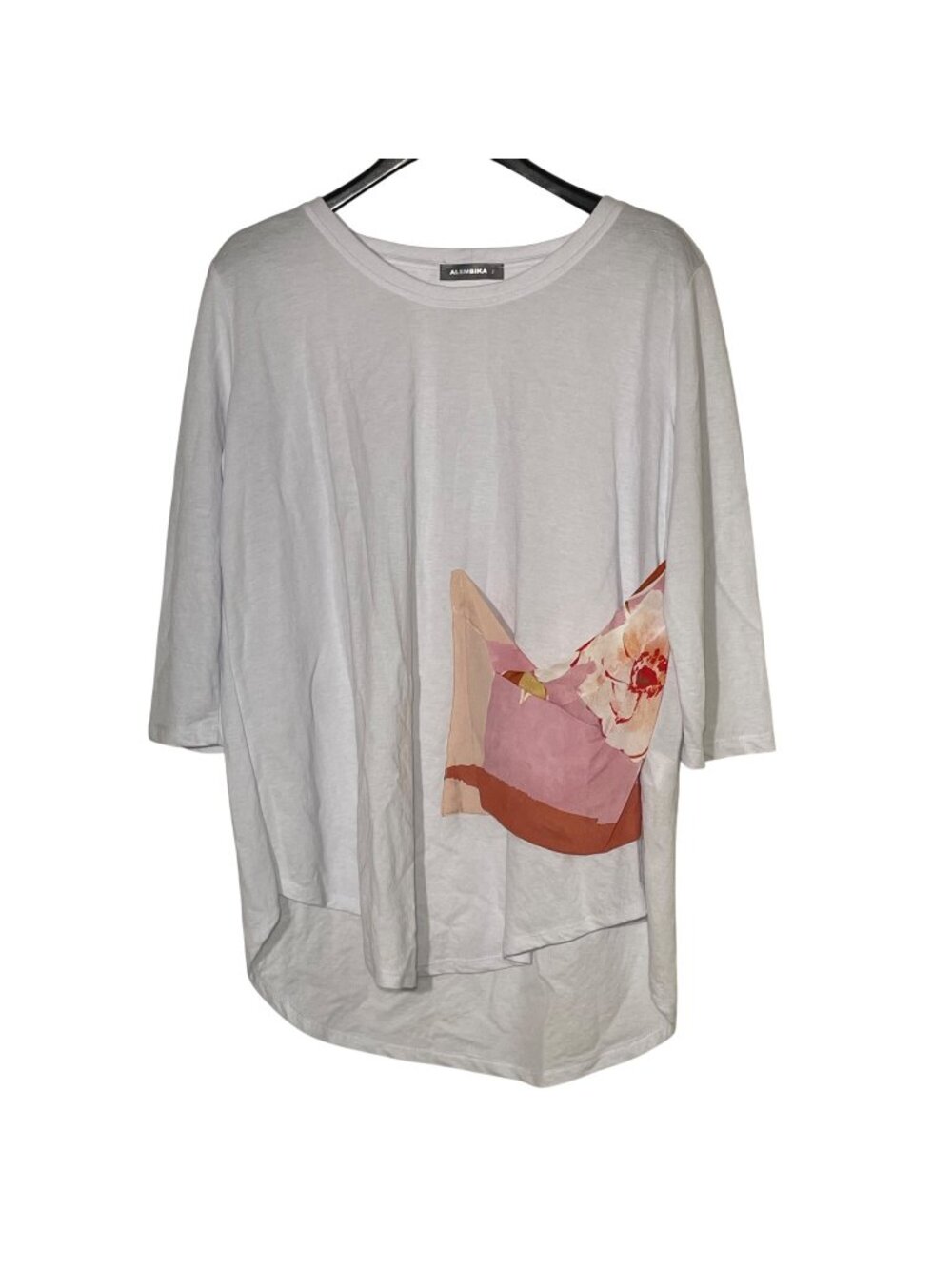 Alembika Floral Side Pocket Top Sz 2 (MED 8-10) Lagenlook Oversized